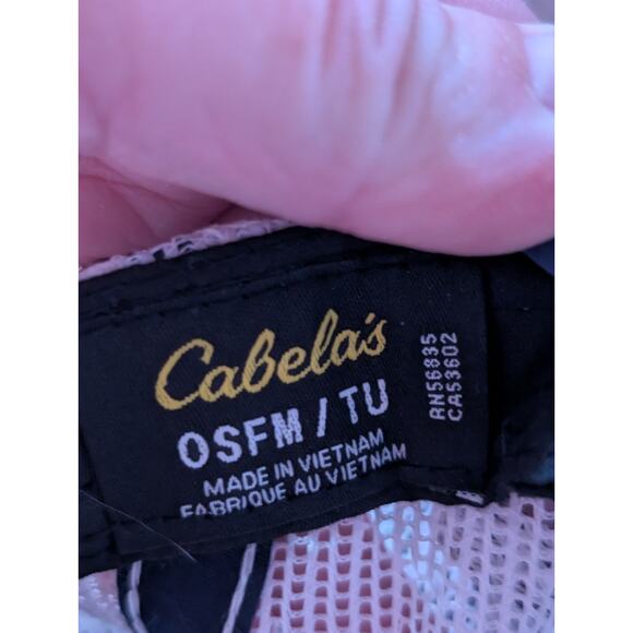 Cabela's Outdoor Gear Red White Blue SnapBack Trucker Baseball Fishing Cap Hat - Picture 6 of 7